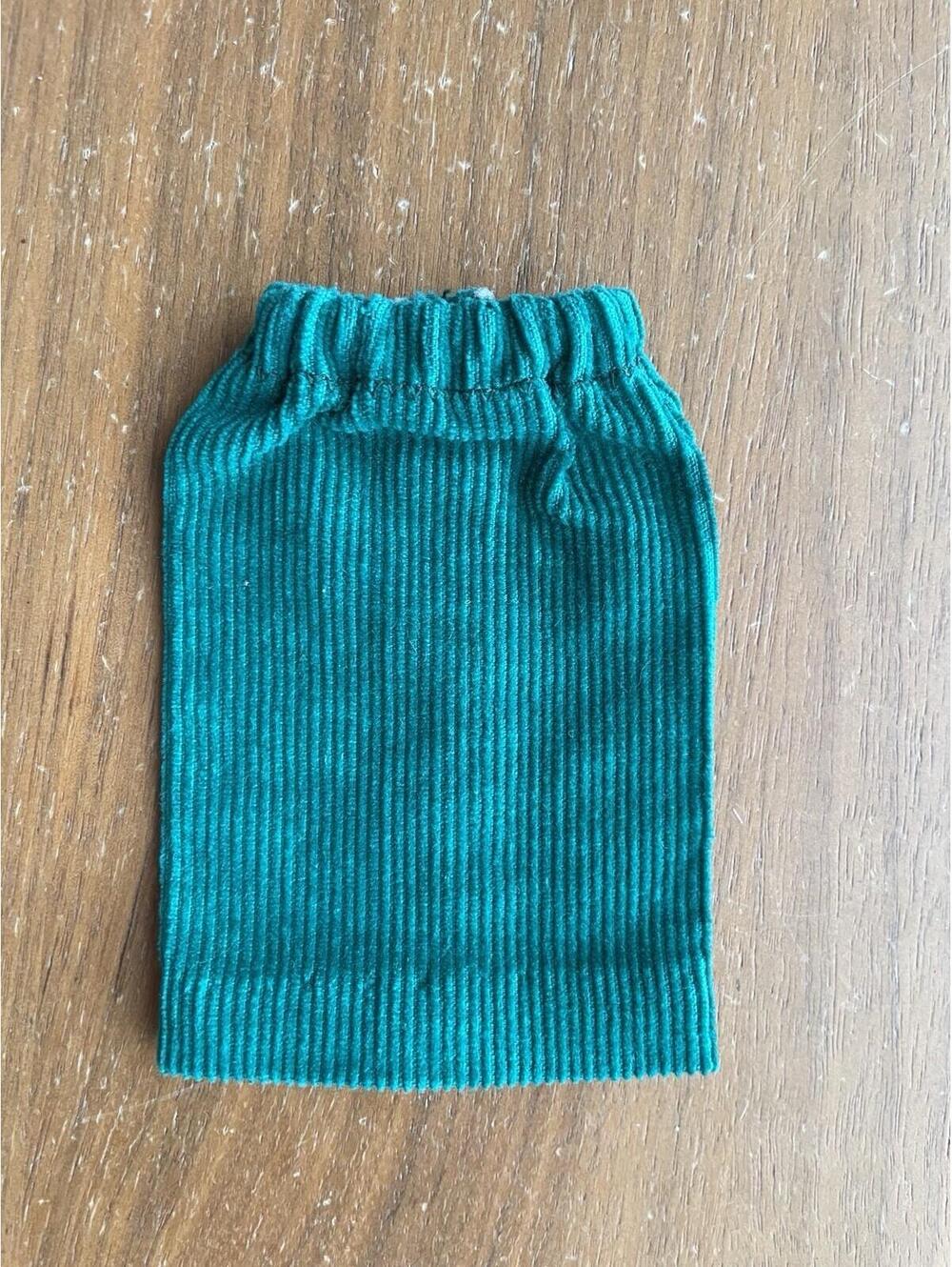 Fashion Doll Size Green Corduroy Pencil Skirt No Tag